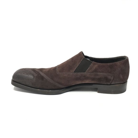 Prada Loafers Shoes Size 8.5/9.5 US Brown Suede main image 9